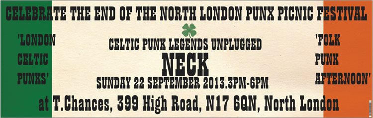 Neck North London Punx Picnic 2013 gig
